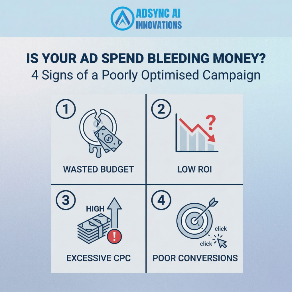 wasted ad spend optimization infographic