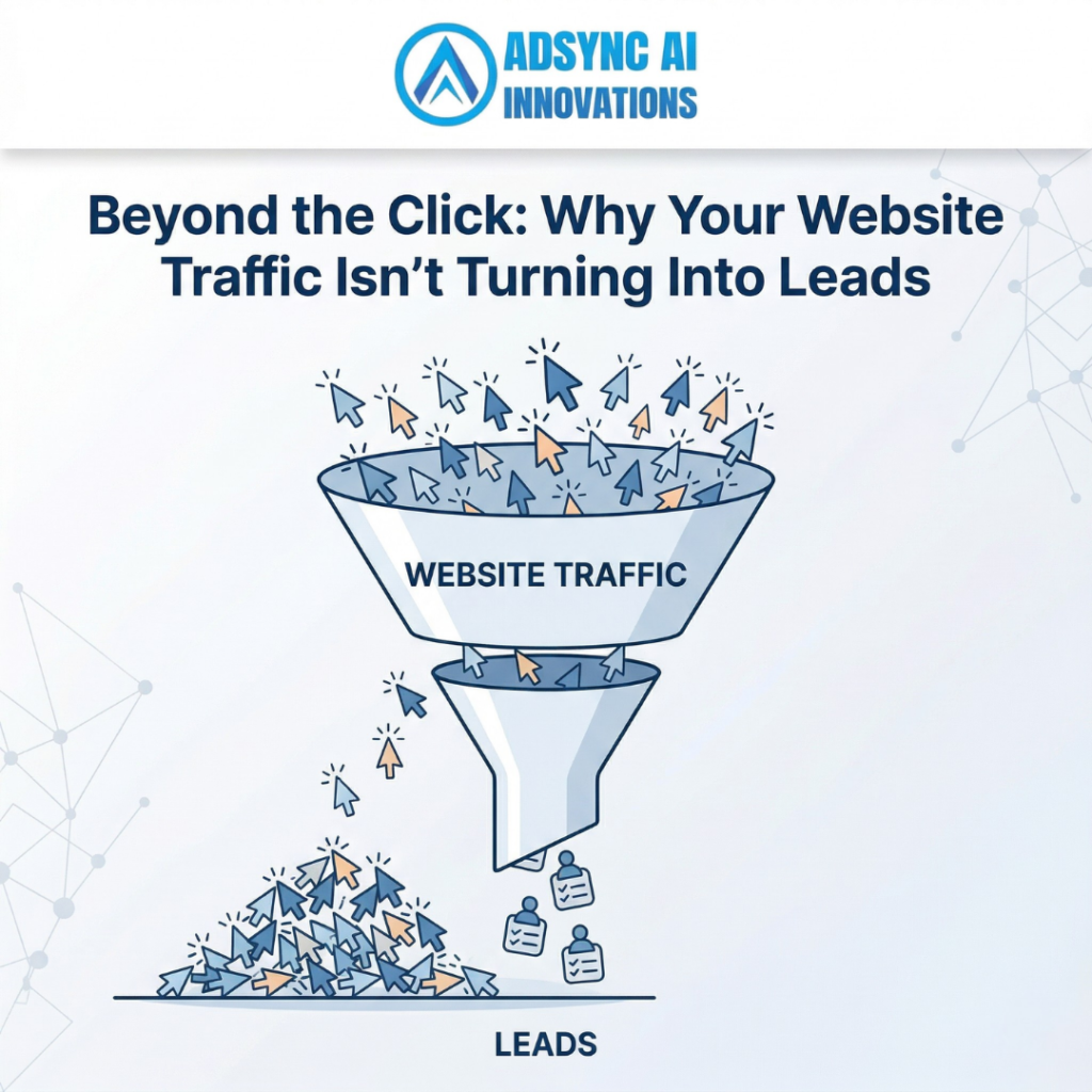 why website traffic isnt turning into leads infographic.
