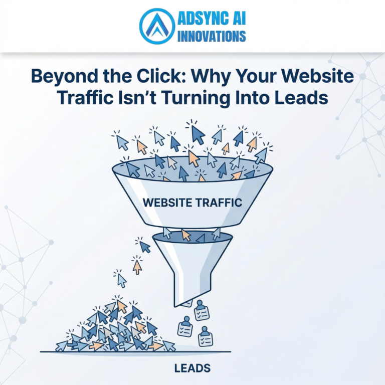 why website traffic isnt turning into leads infographic.
